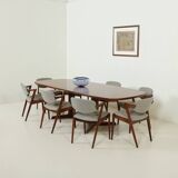 Gudme Mobelfabrik rosewood table with extensions, Denmark 1970s