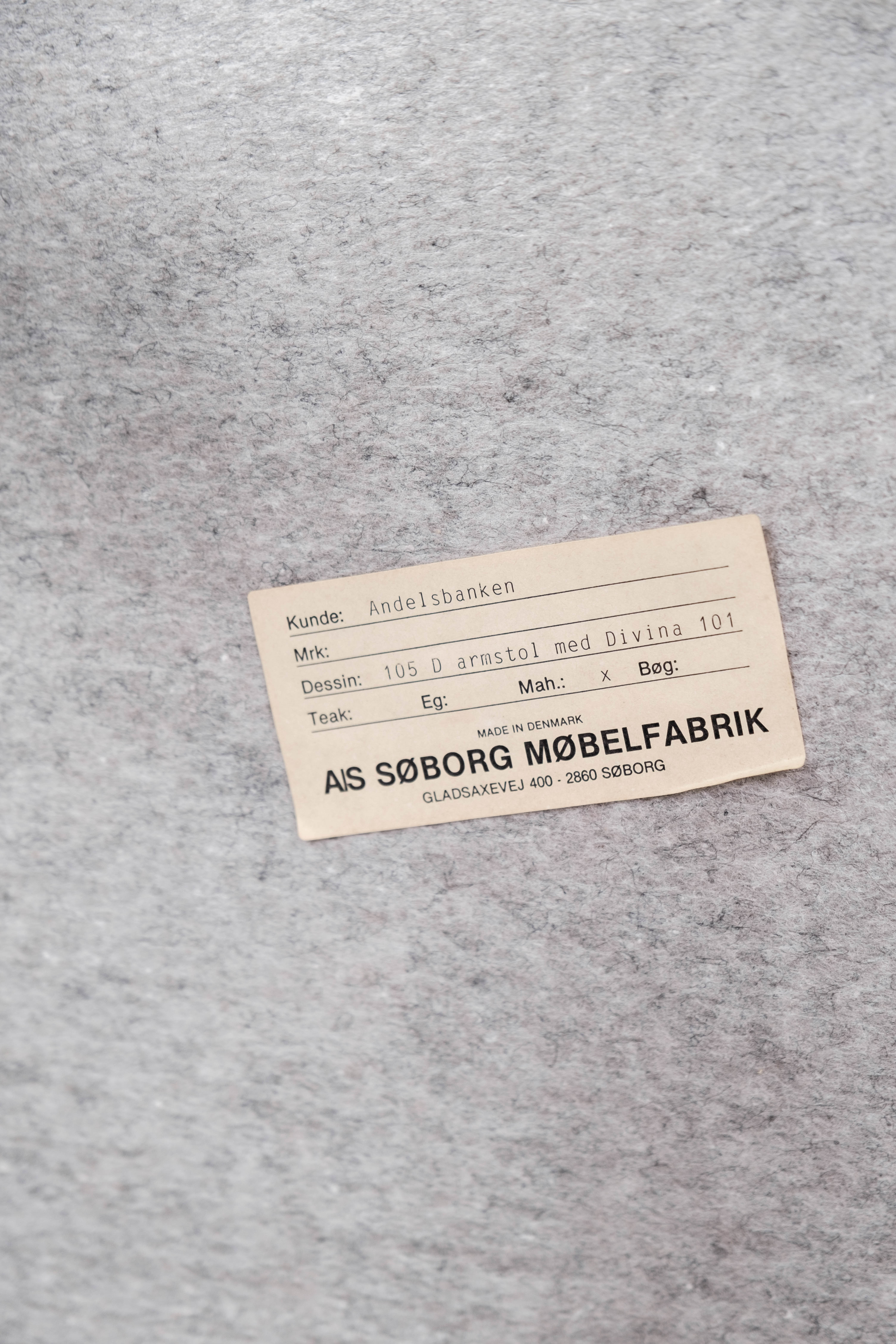 Armchair in mahogany of Danish design  by Søborg Furniture, 1960s