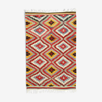 Anatolian handmade kilim rug 183 cm x 135 cm