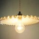 Suspension and rosette in opaline and porcelain