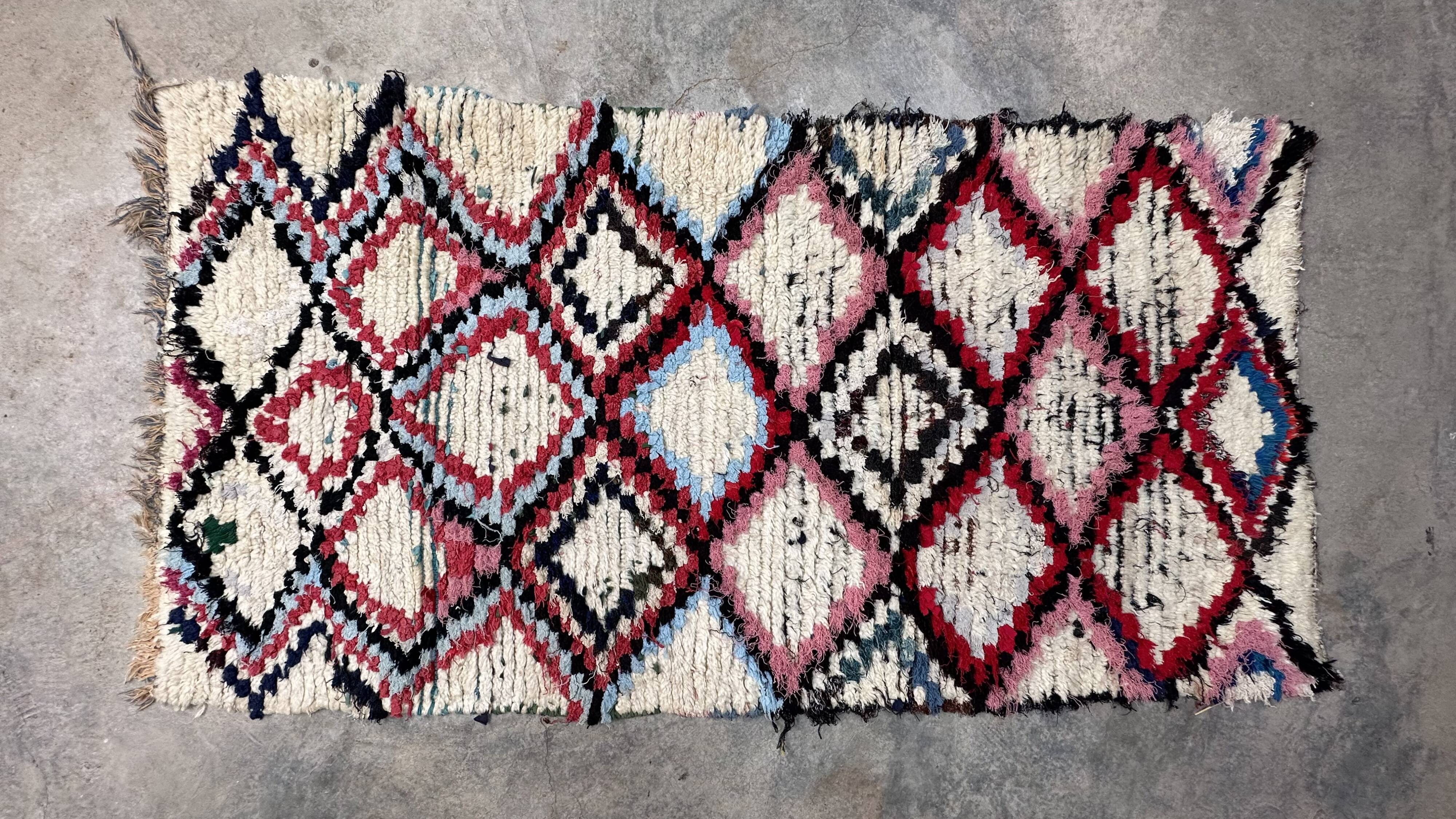 Tapis Marocain coloré Azilal - 188 x 99 cm