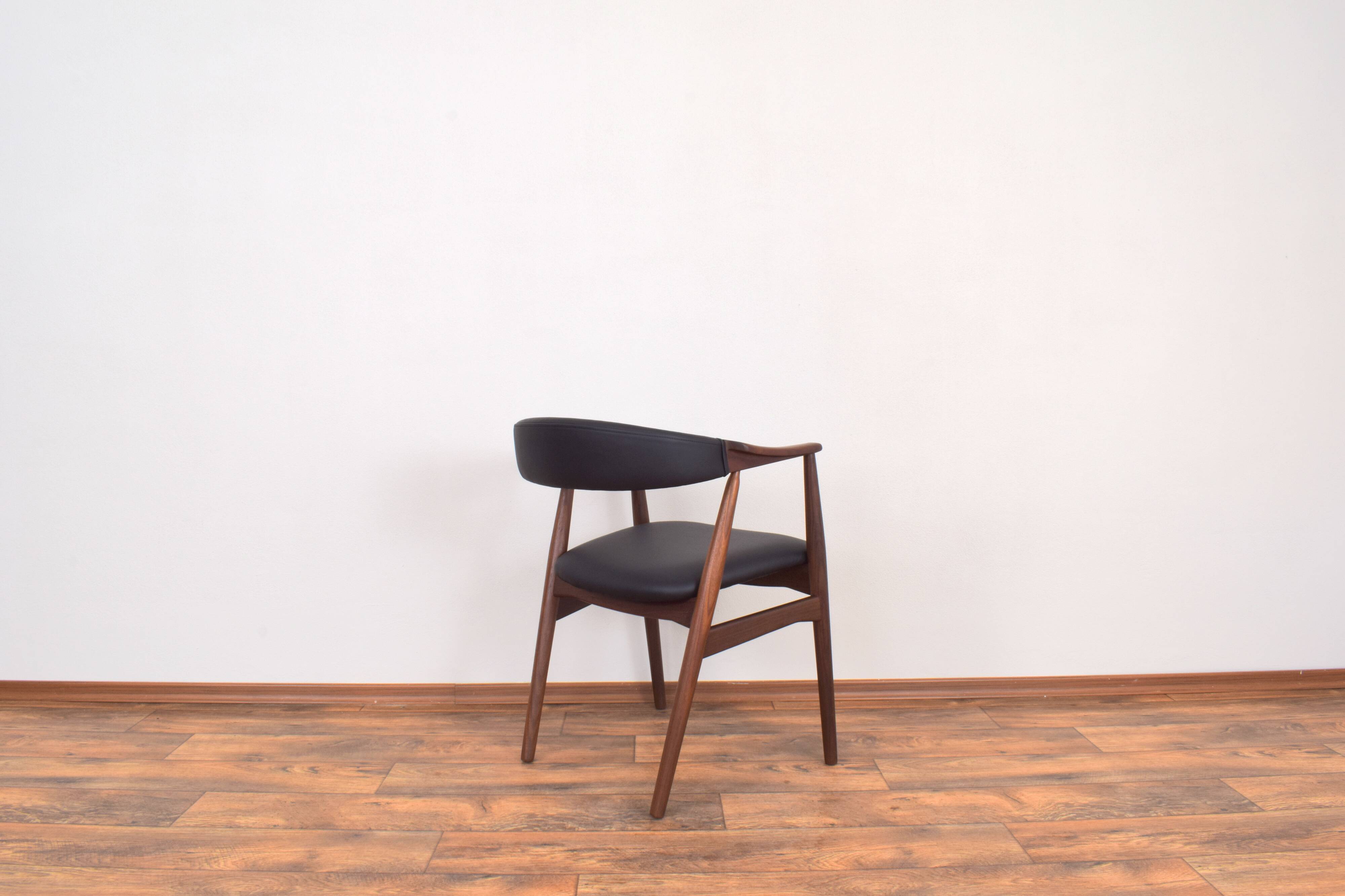 Danish Teak & Leather Armchair by Th. Harlev for Farstrup Møbler