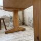 Brutalist pine oval table