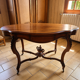 Violin side table in solid mahogany