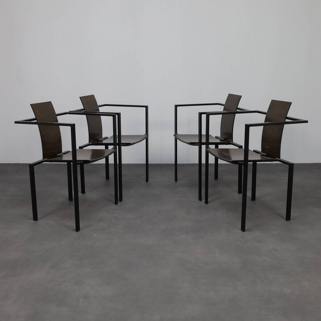 KFF – Karl Friedrich Förster Set of 4 Postmodern Dining Chairs, 1990s