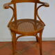 Fauteuil de bureau en bois courbé de marque Baumann