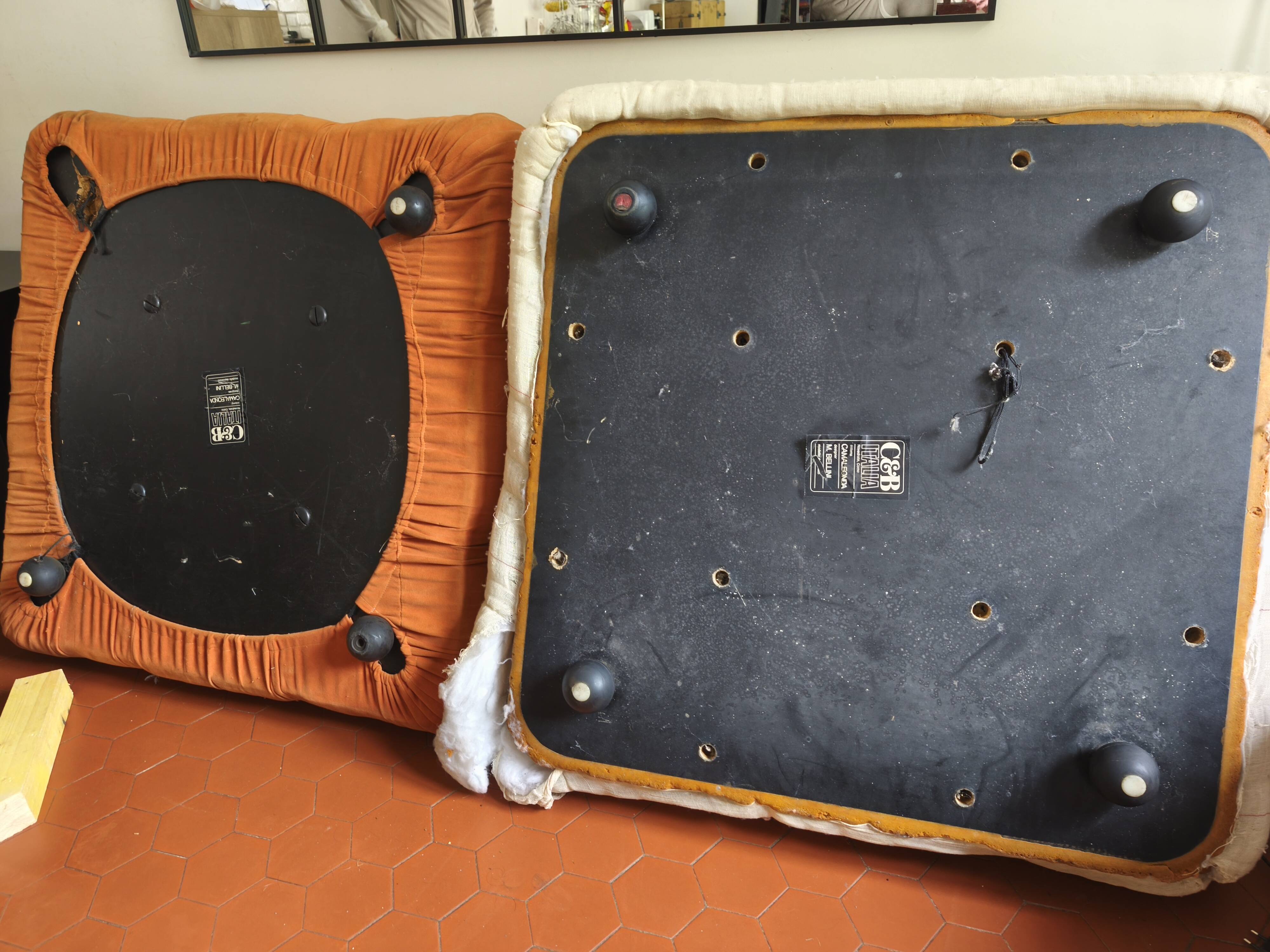 4 modules of the Caméleonda sofa by Mario Bellini - 70s