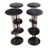 Metal post modern bar stools set of 4, Belgium 1980s
