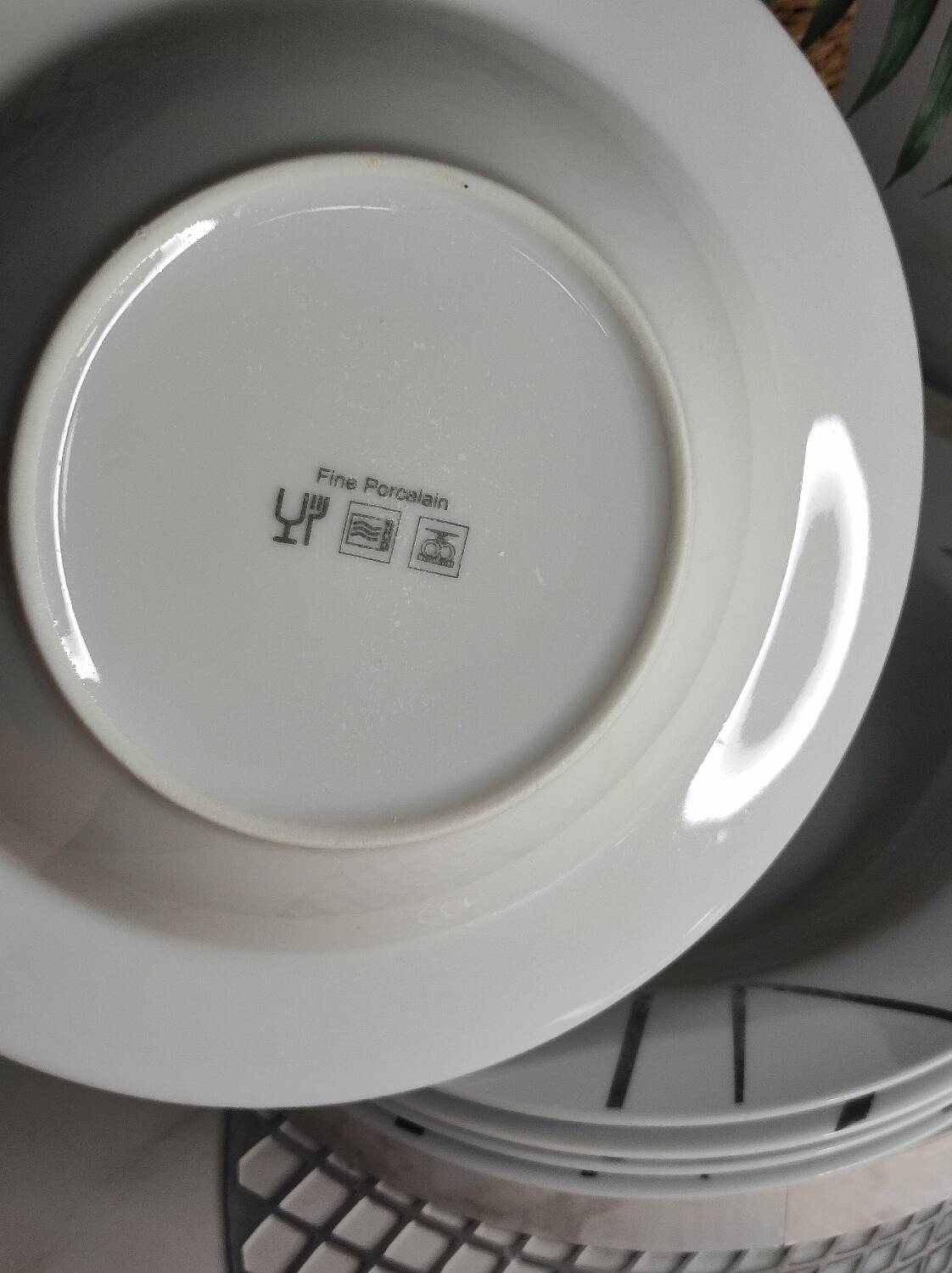 Fine porcelain soup plates