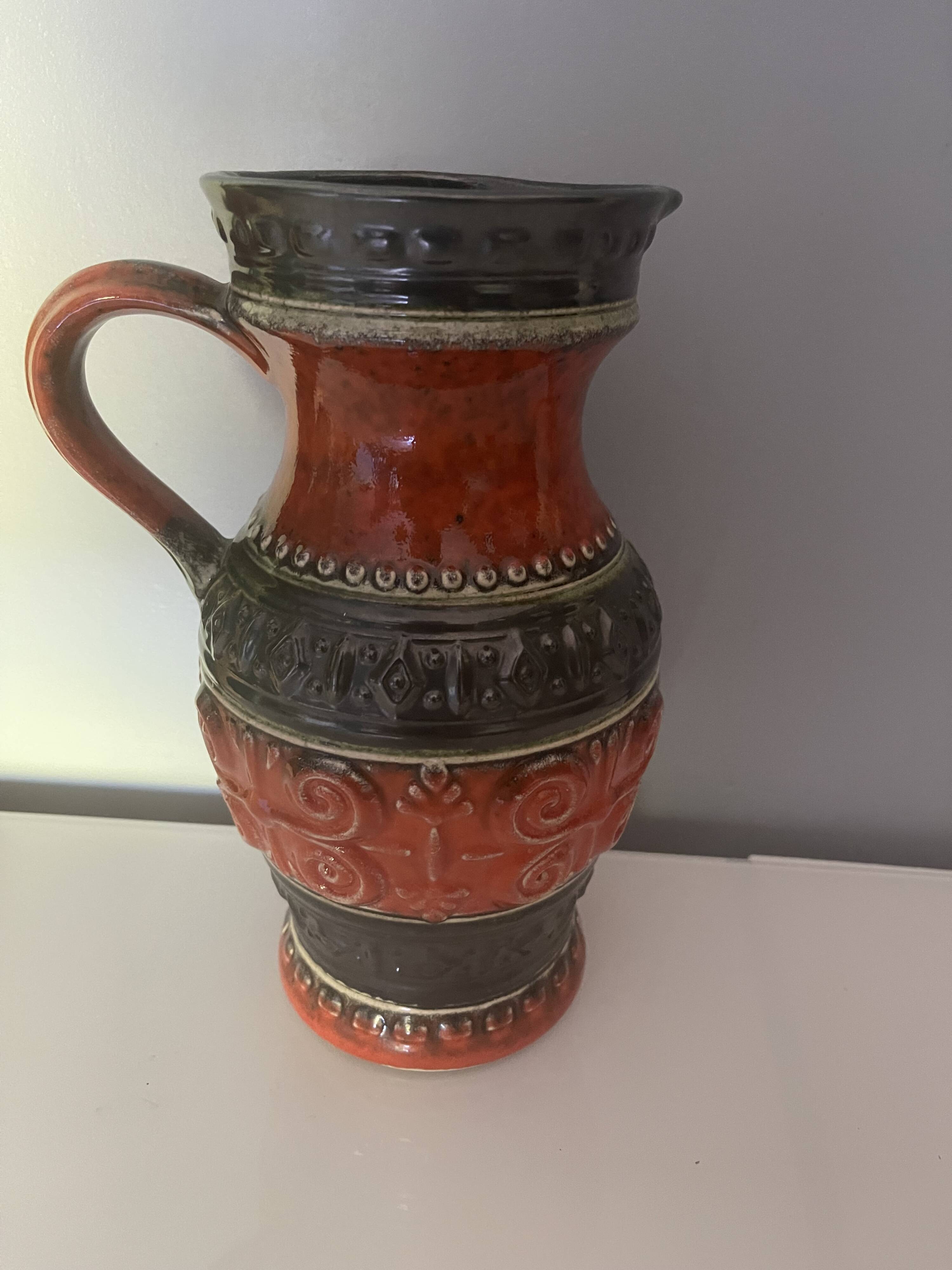 1970s ceramic pitcher