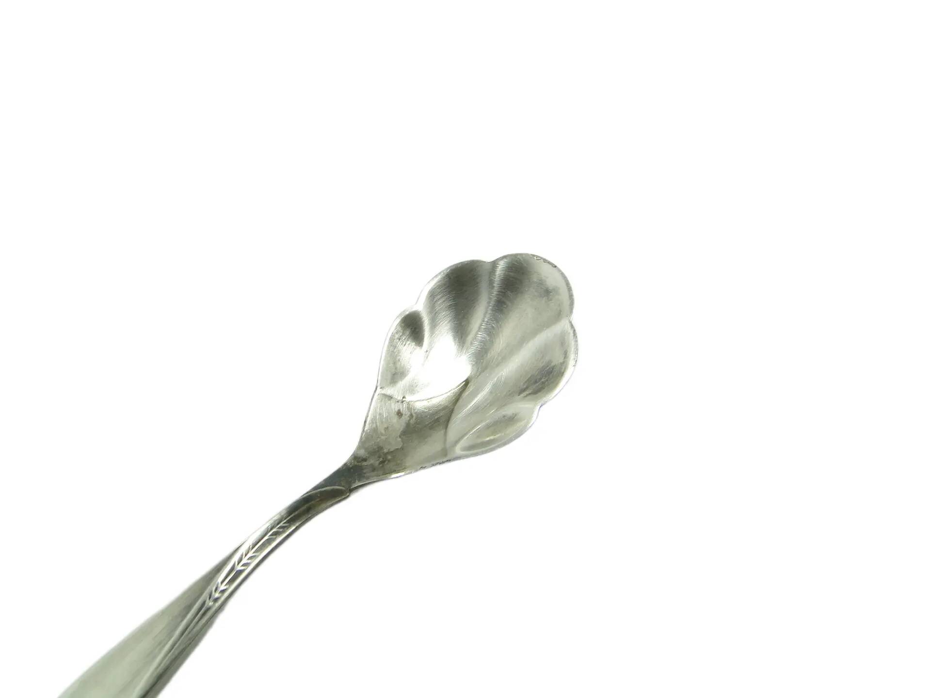 Sugar spoon, modernism, silver-plated brass, HEFRA, Poland, 1960s.