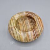 Petit cendrier vintage en onyx à trois supports