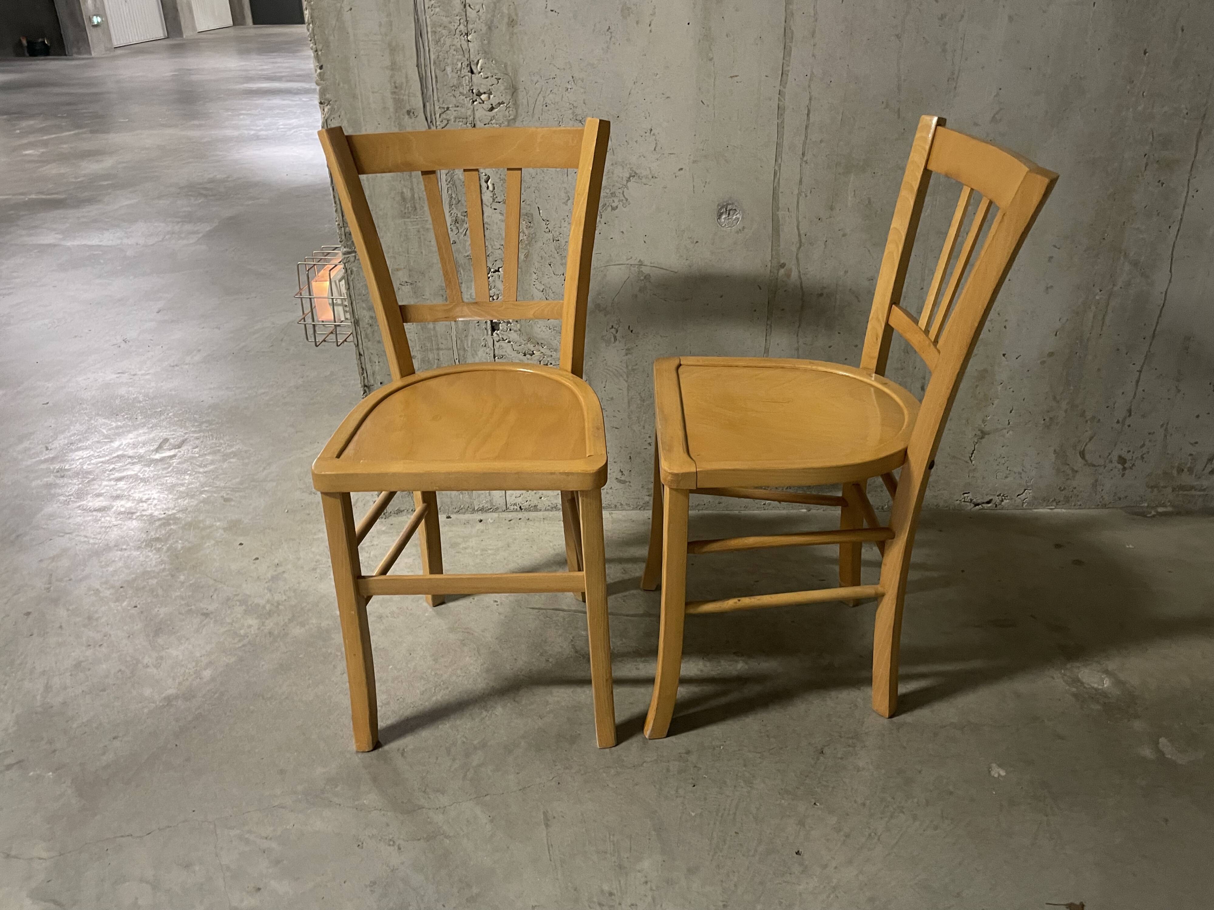 Pair of 1970s bistro chairs