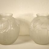 Pair of Art Deco glass vases