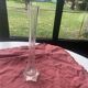 Soliflore vase in pastel pink glass with old art deco facets