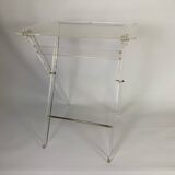 Plexiglass folding table, 1970s