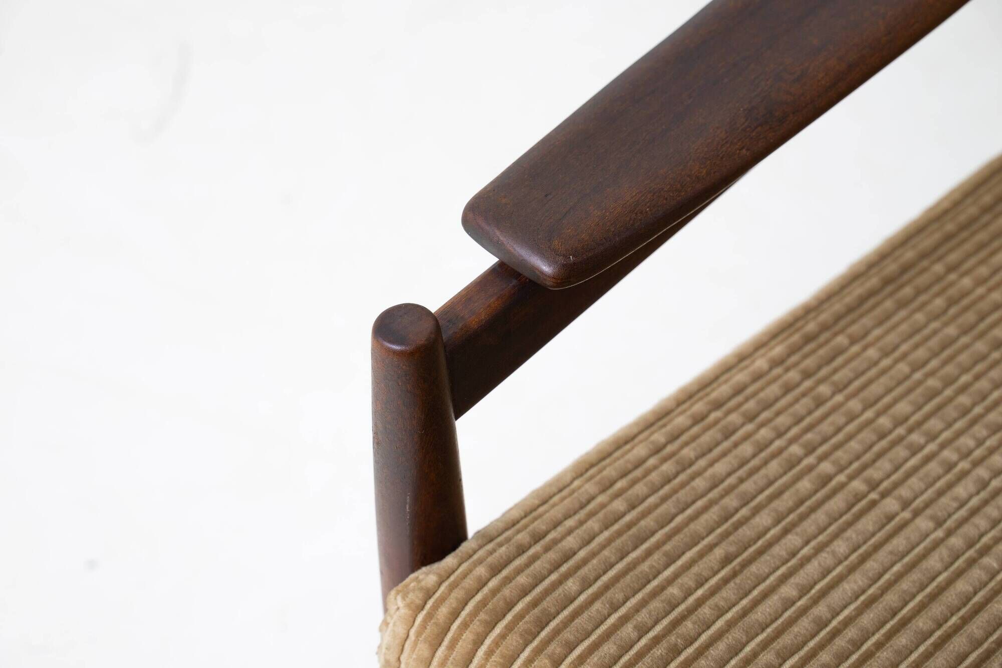 Danish lounge chair in teak and corduroy, 1960s