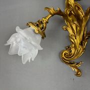Paire d’appliques Rocaille en bronze doré, fin XIXème
