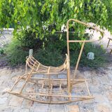 Rattan rocking horse
