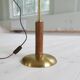 Mid-century modern table lamp in brass and walnut, rare by Einar Bäckström, Sweden.
