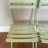 Pair of vintage folding garden chairs