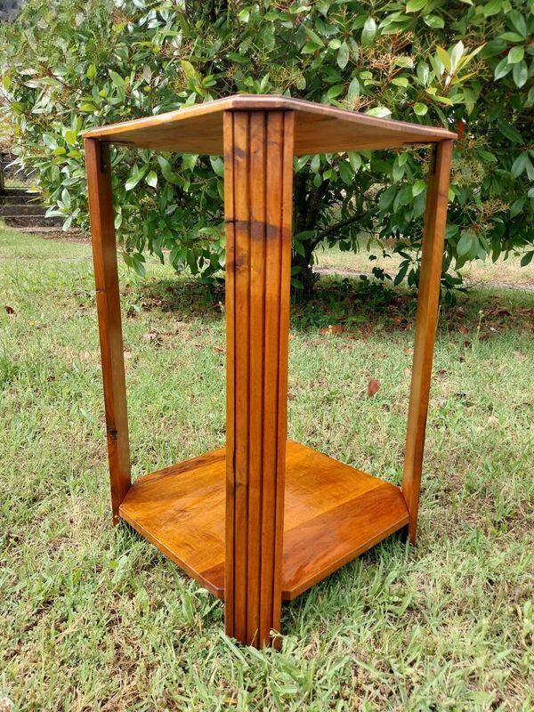 Beautiful antique pedestal table / side table / bedside table