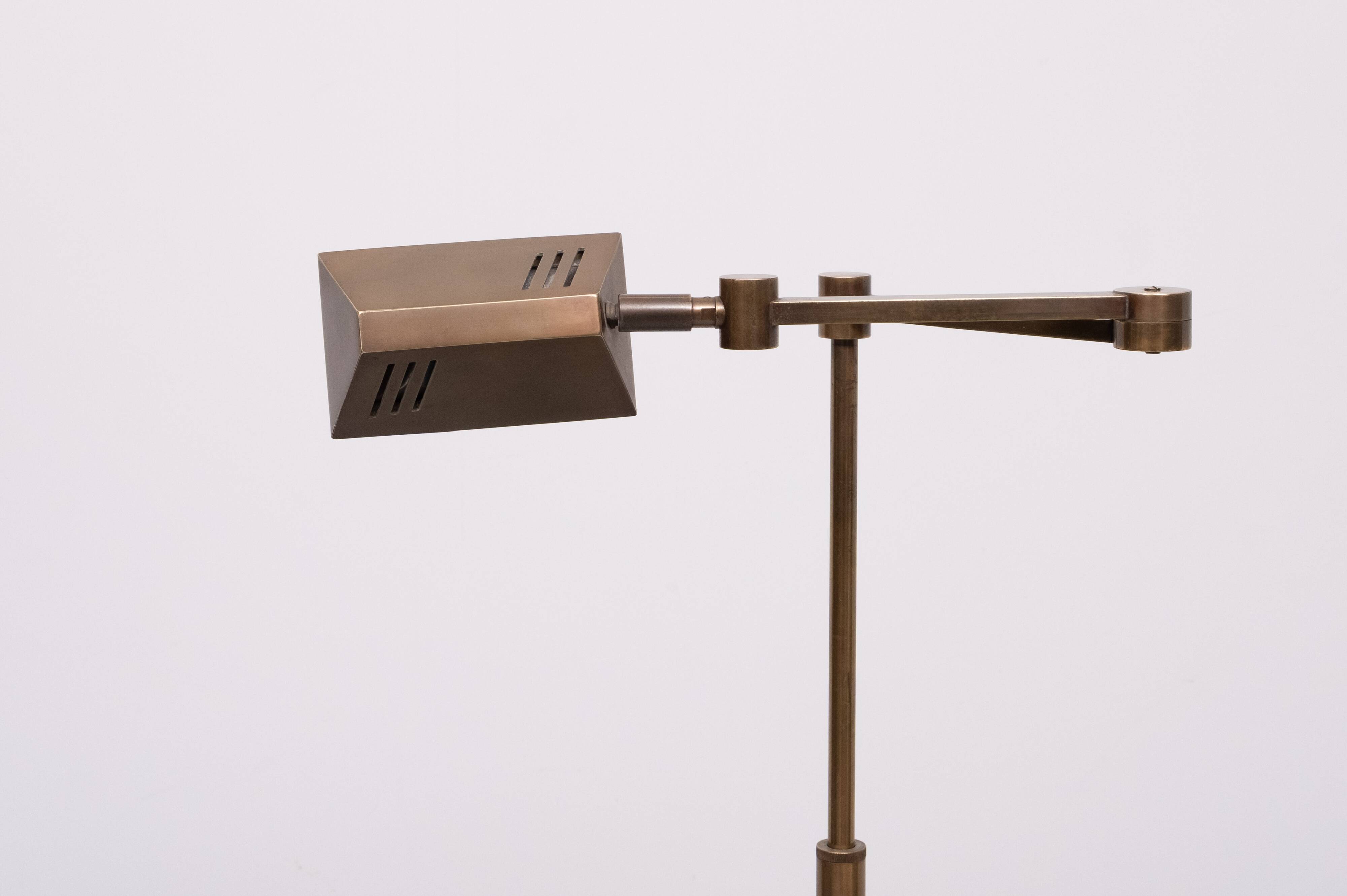 Bronze Library swing arm floor lamp Halogen Germany