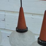 Boomerang Cascade Pendant Chandelier in Teak and Glass from Philips, 1950s