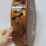 Antique glazed earthenware terrine with black spots, 18th century? 18th century?