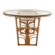 Small oval dining table in rattan "Double Gerbe" – Duo Rivie format