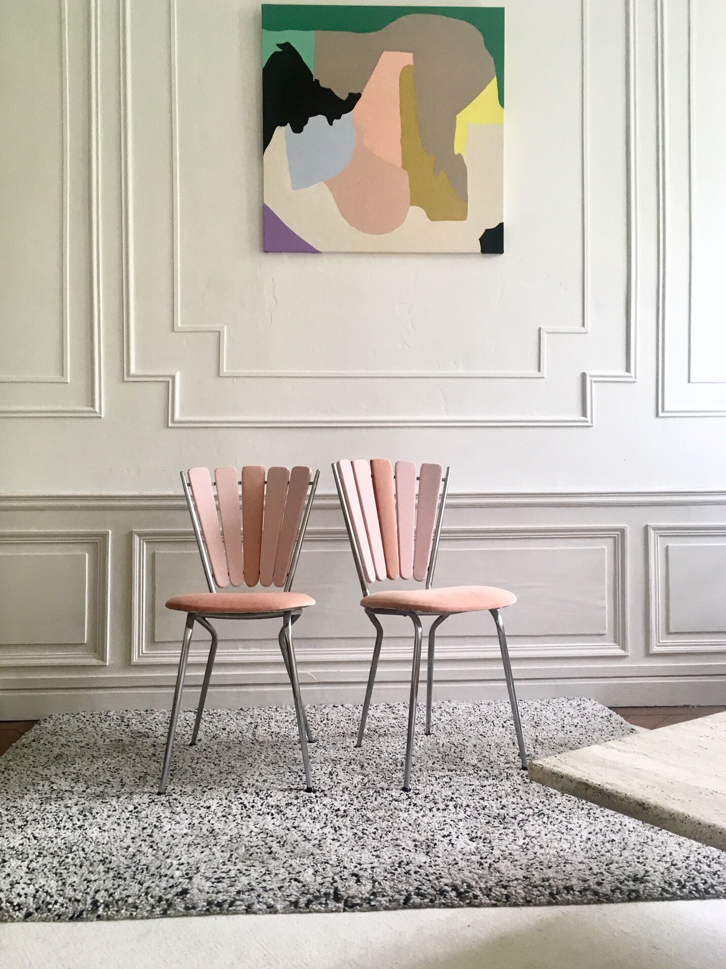 restored vintage "petal" chairs
