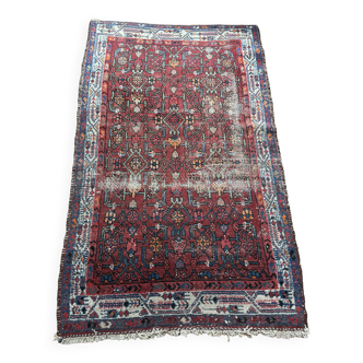 Tapis persan Hamadan d'iran Fait main vintage