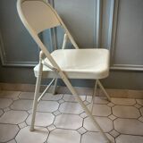 Duo de chaises pliantes en acier années 1980