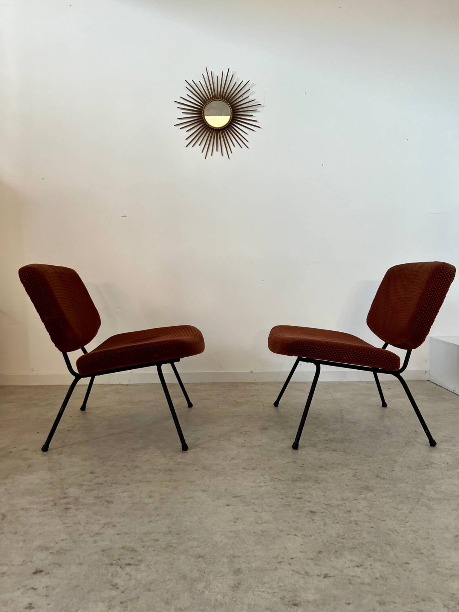 Lot of 2 old CM 190 armchairs by Pierre Paulin, French design from the 60s