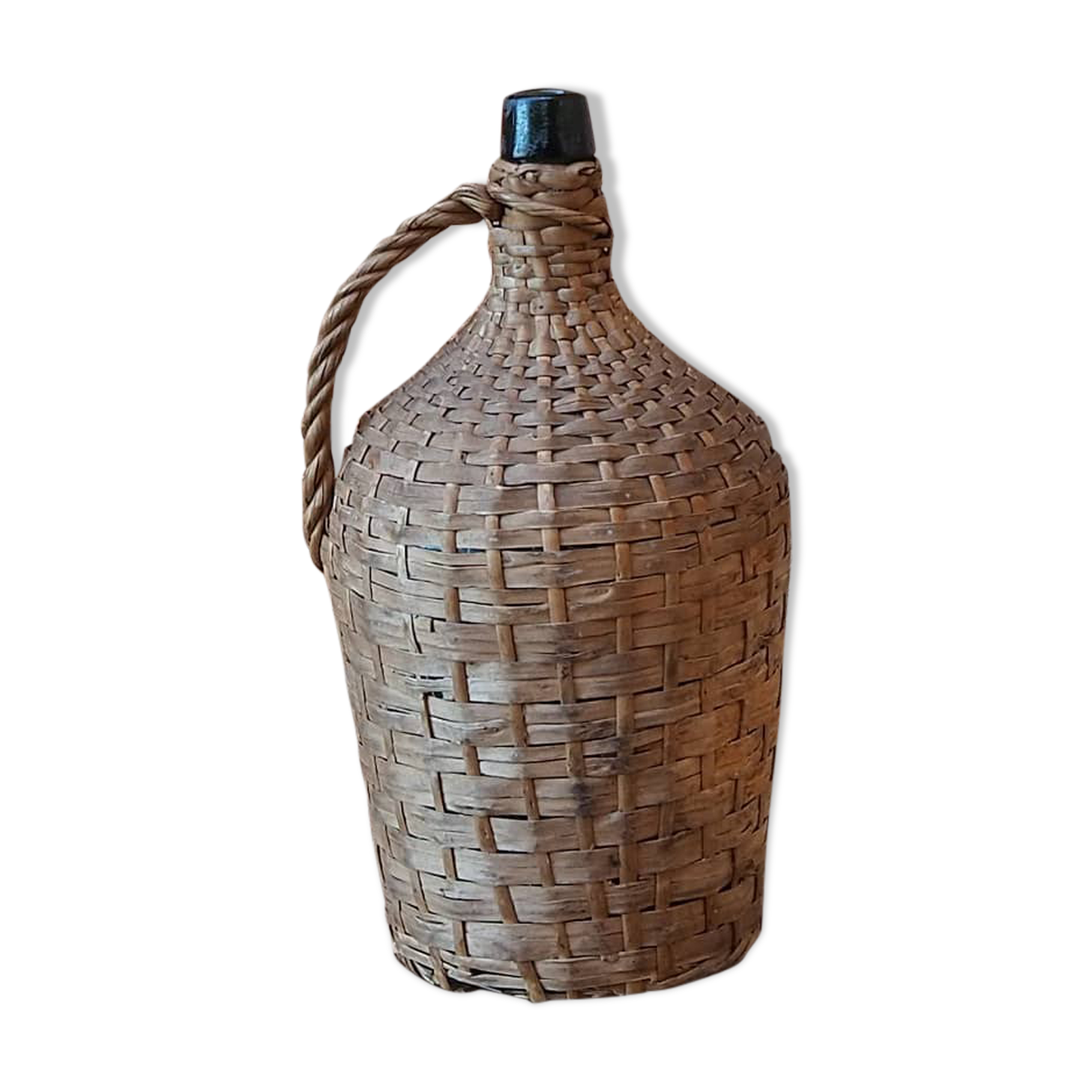 Dame jeanne en rotin