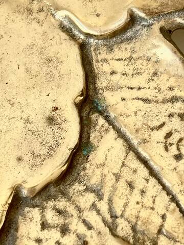 Decorative leaf-shaped dish – Gilt bronze – Early 20th century