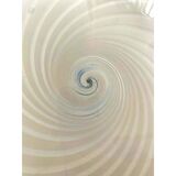 Contemporary murano spiral white murano glass table lamp