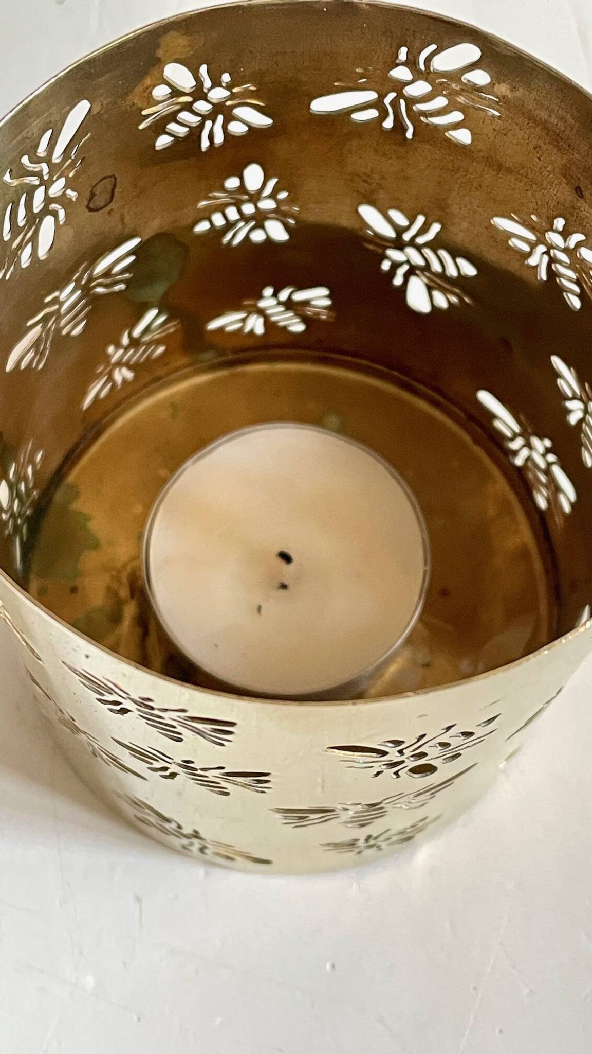 PHOTOPHORE aux Abeilles LAITON