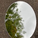 Vintage oval frameless mirror 60x43cm