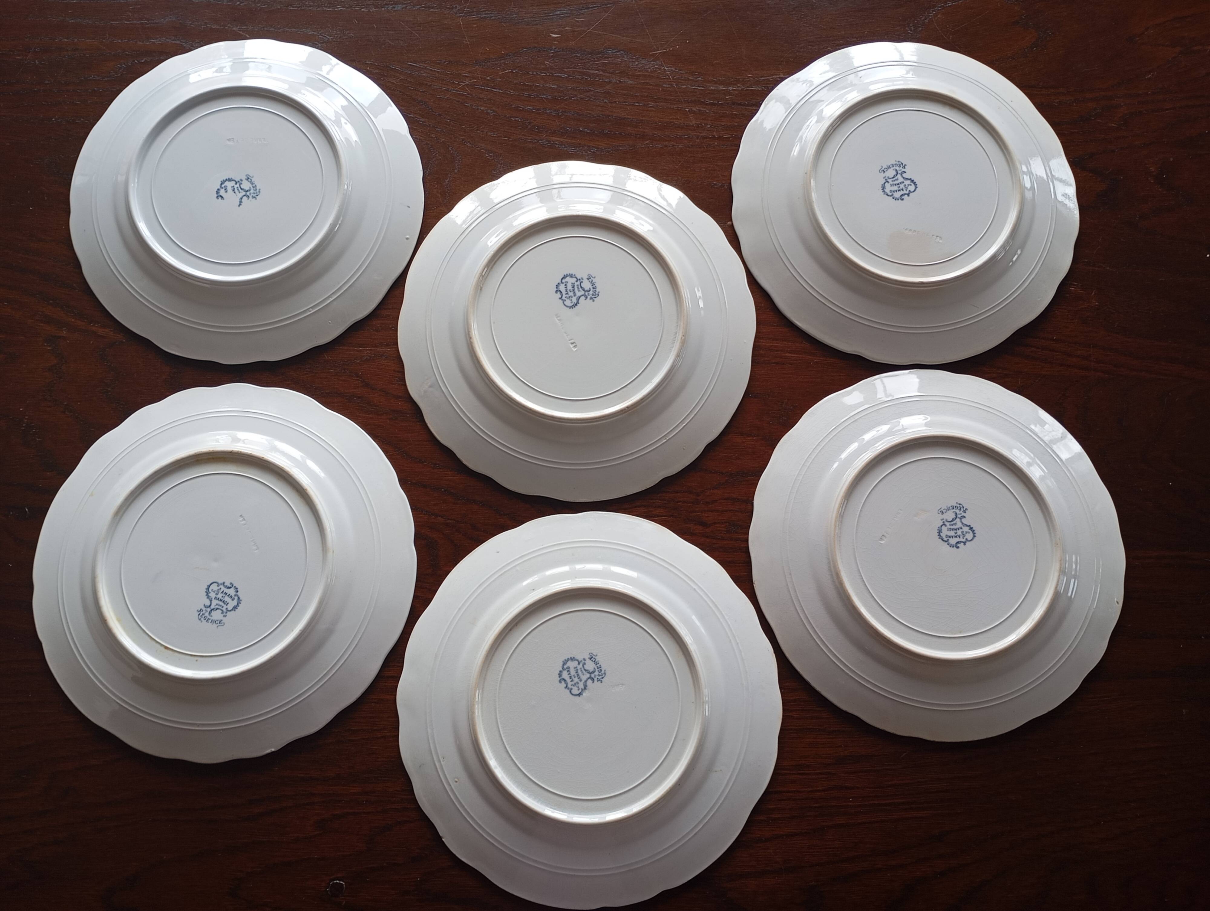 Flat plates ironstone St Amand Hamage 'Regency'