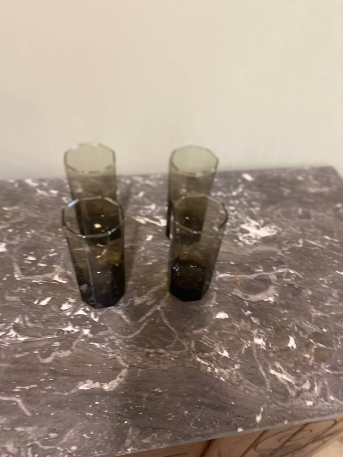 4 vintage glasses