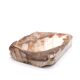 Empty pocket in beige brown carved stone, 1970s