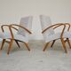 Pair of restored armchairs in large bouclette by Frantisek Jirak for Tatra 1960