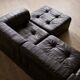 De Sede DS-88 modular sofa in dark brown patchwork leather, Switzerland 1970s