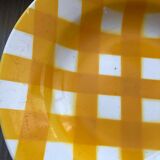 Assiettes creuses sarreguemines carreaux jaunes