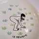Four plates The 4 seasons by Jean Effel earthenware Salins 60s