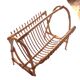 Vintage rattan and bamboo magazine rack