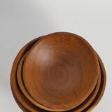 Handmade Akacia Wood Bowls, Set of 4