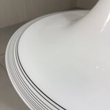 Large white glass hanging lamp by Vistosi, Italy