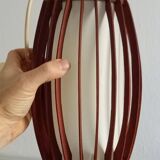 danish ceiling lamp in teak and paper from the 60s